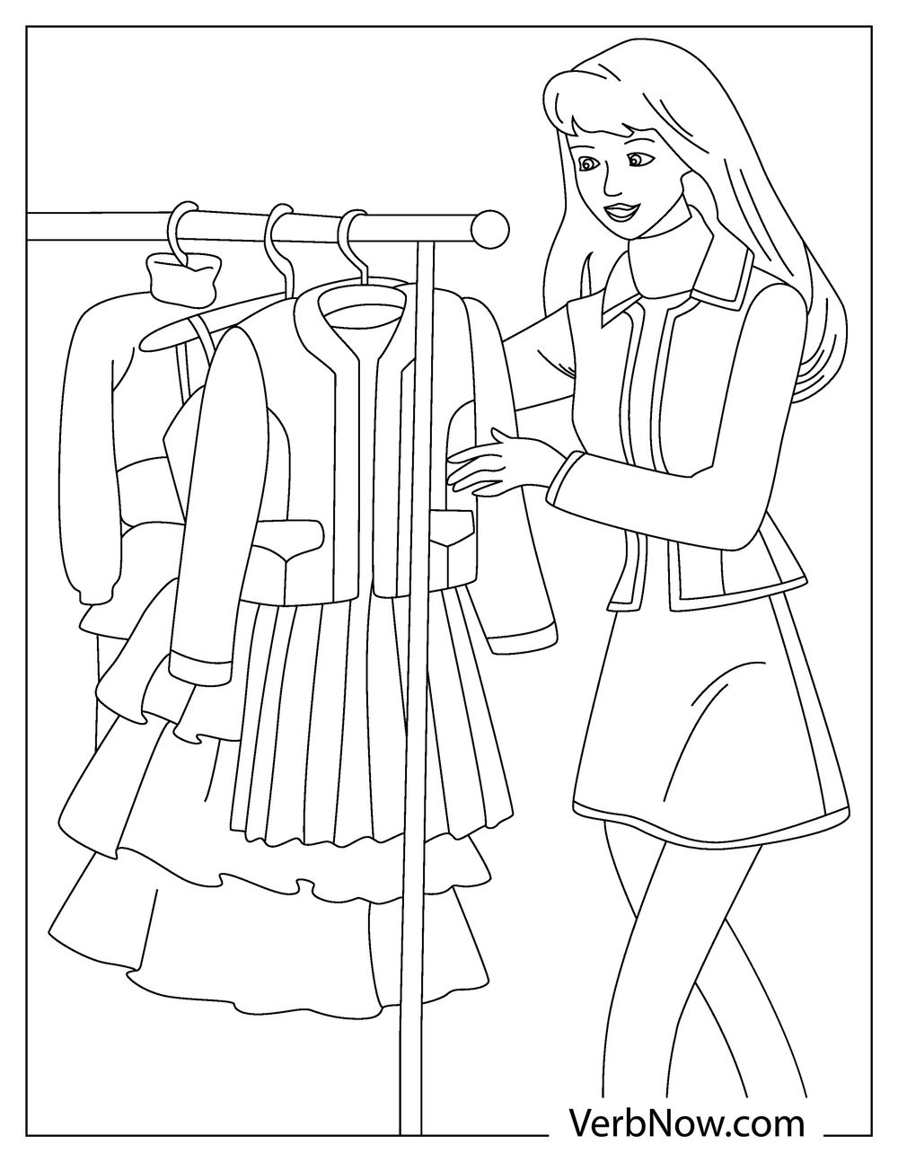 Free DRESSES Coloring Pages For Download Printable PDF 
