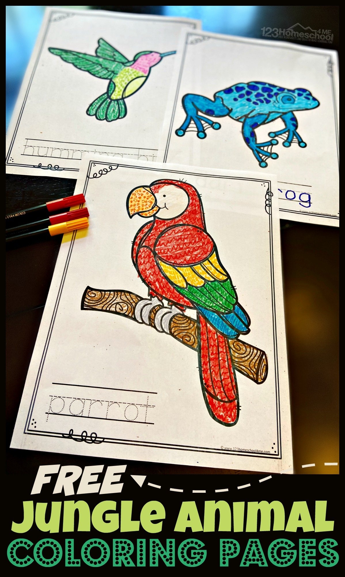 coloring pages of jungle animals