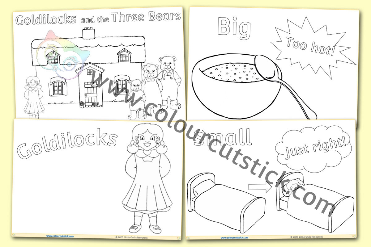 goldilocks and the three bears coloring book