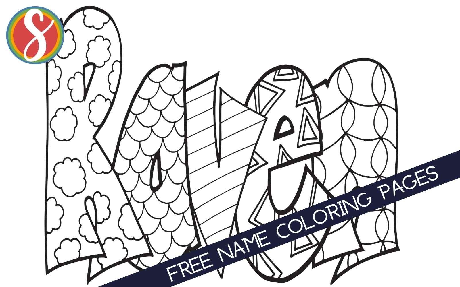 name printables to color