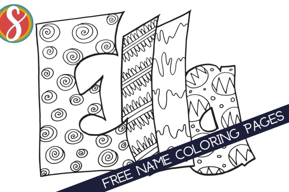 Free Name Coloring Pages Stevie Doodles