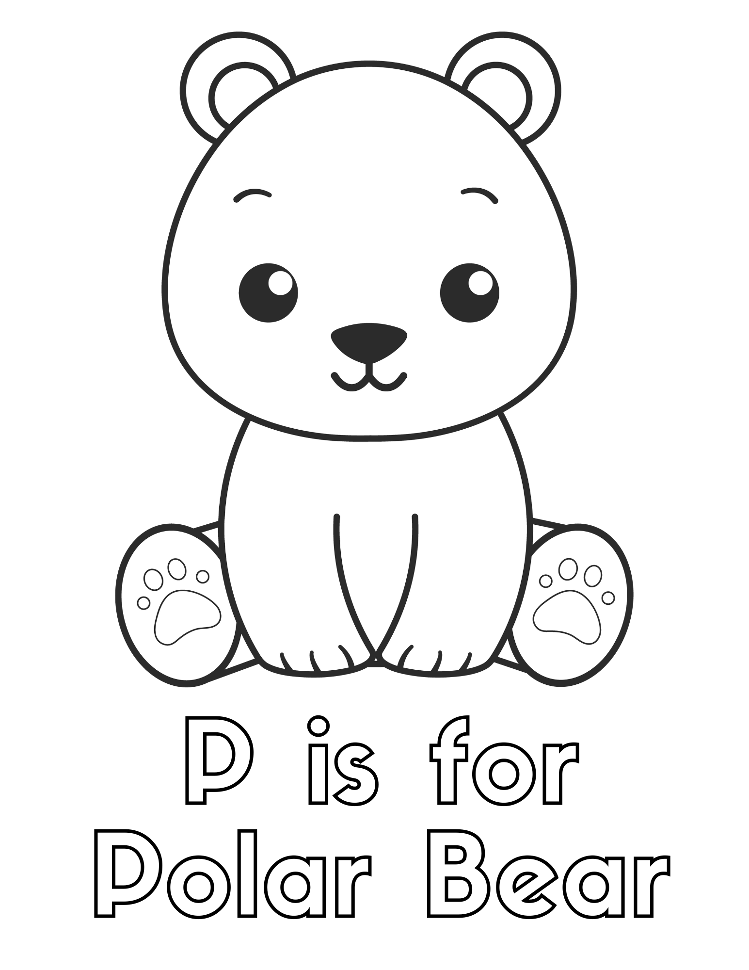 coloring sheets of polar bears