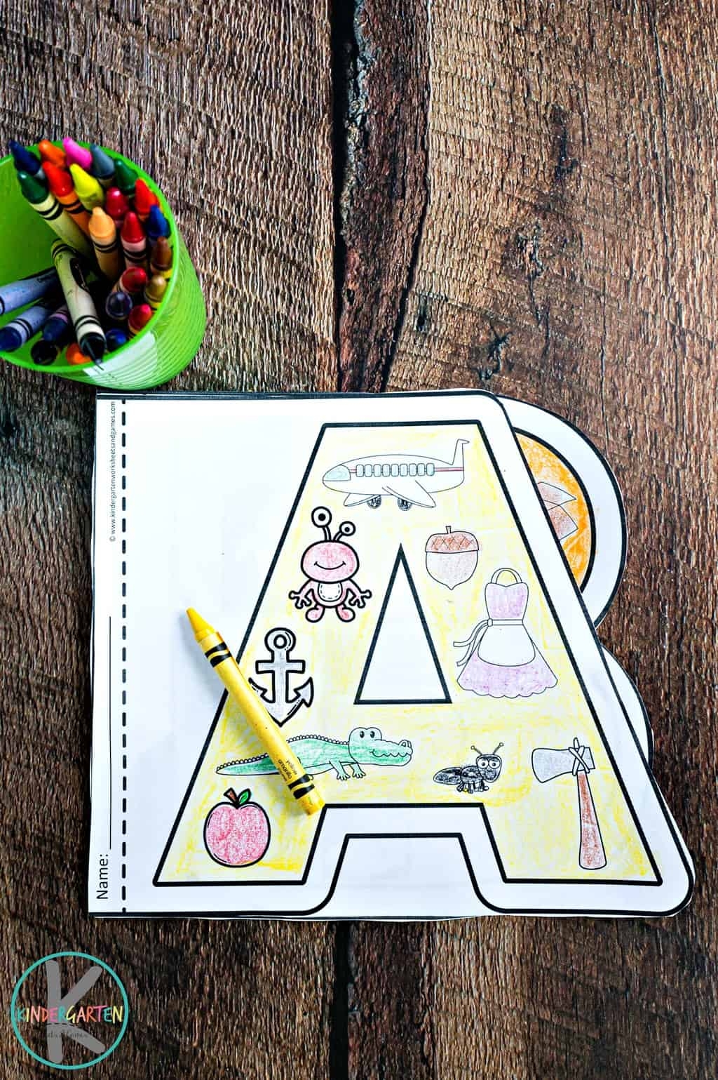 free printable alphabet coloring book