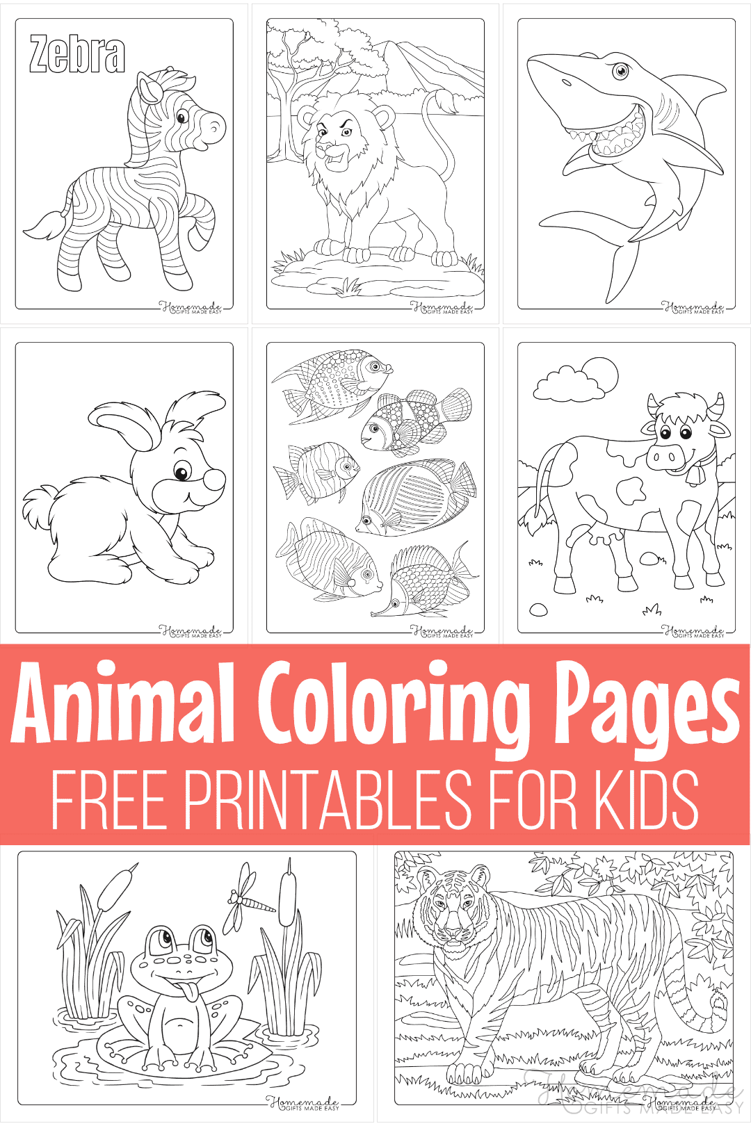 free printable coloring sheets of animals