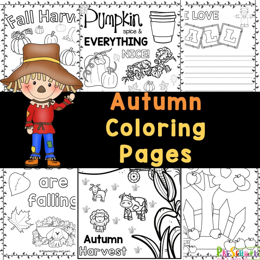 printable autumn coloring pages