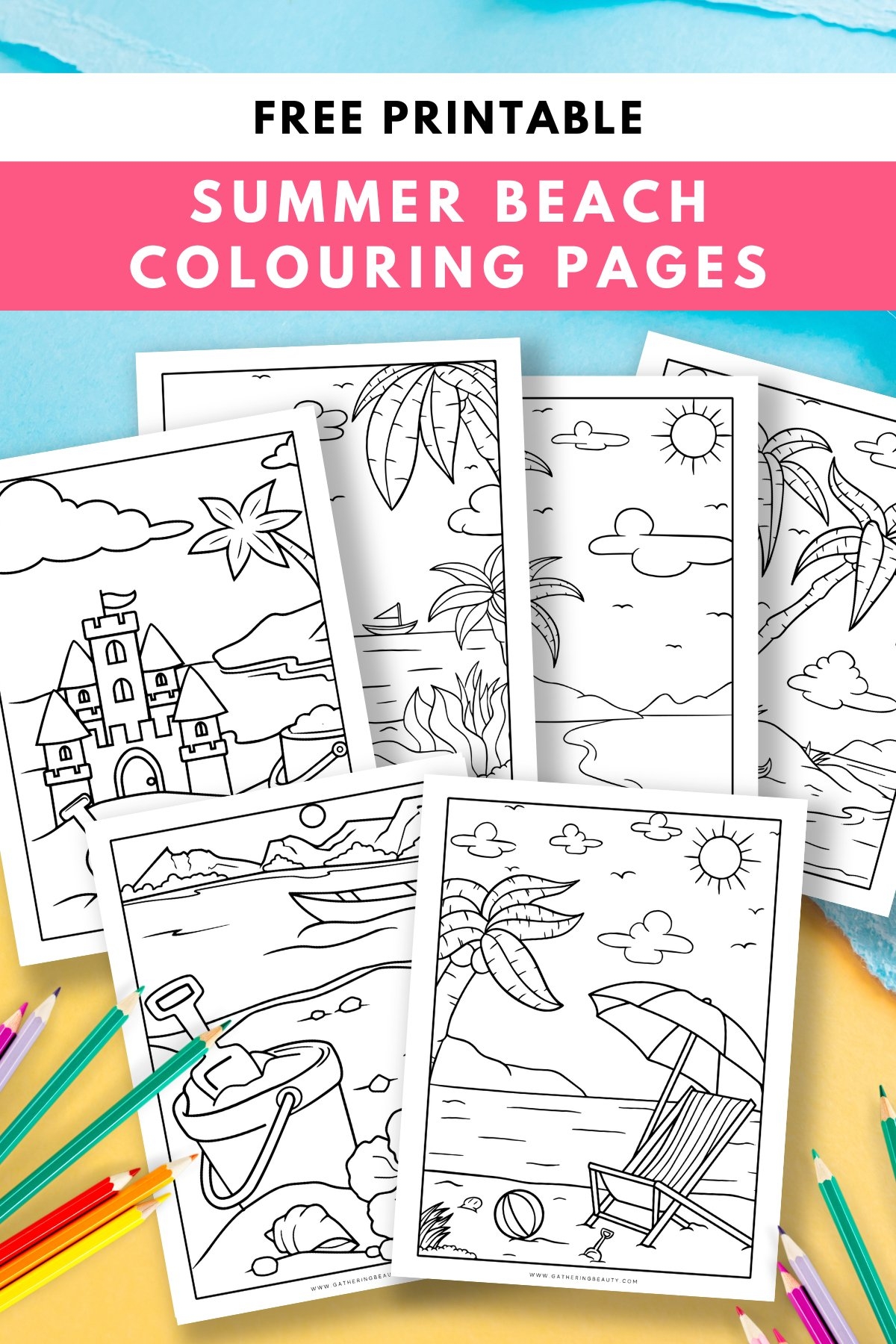 beach coloring pages printable