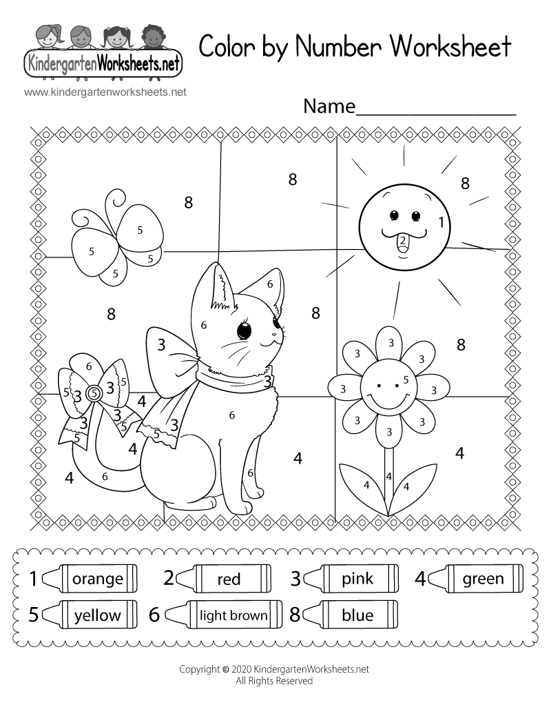 color by numbers free printable