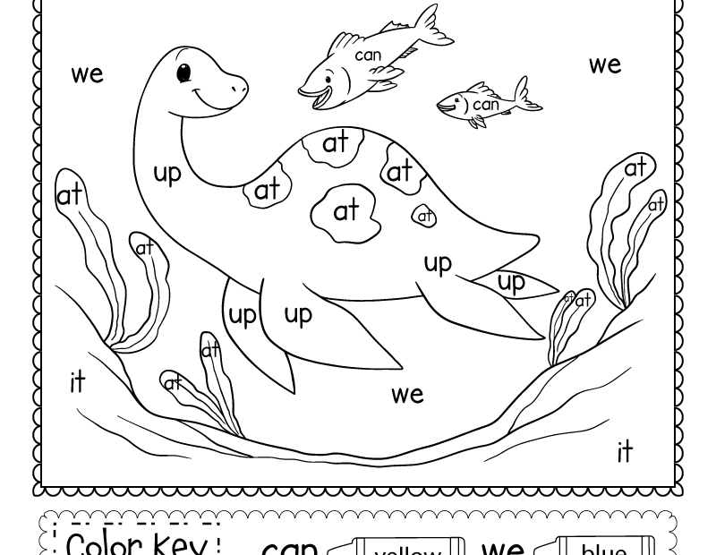 Free Printable Color By Sight Word Worksheet
