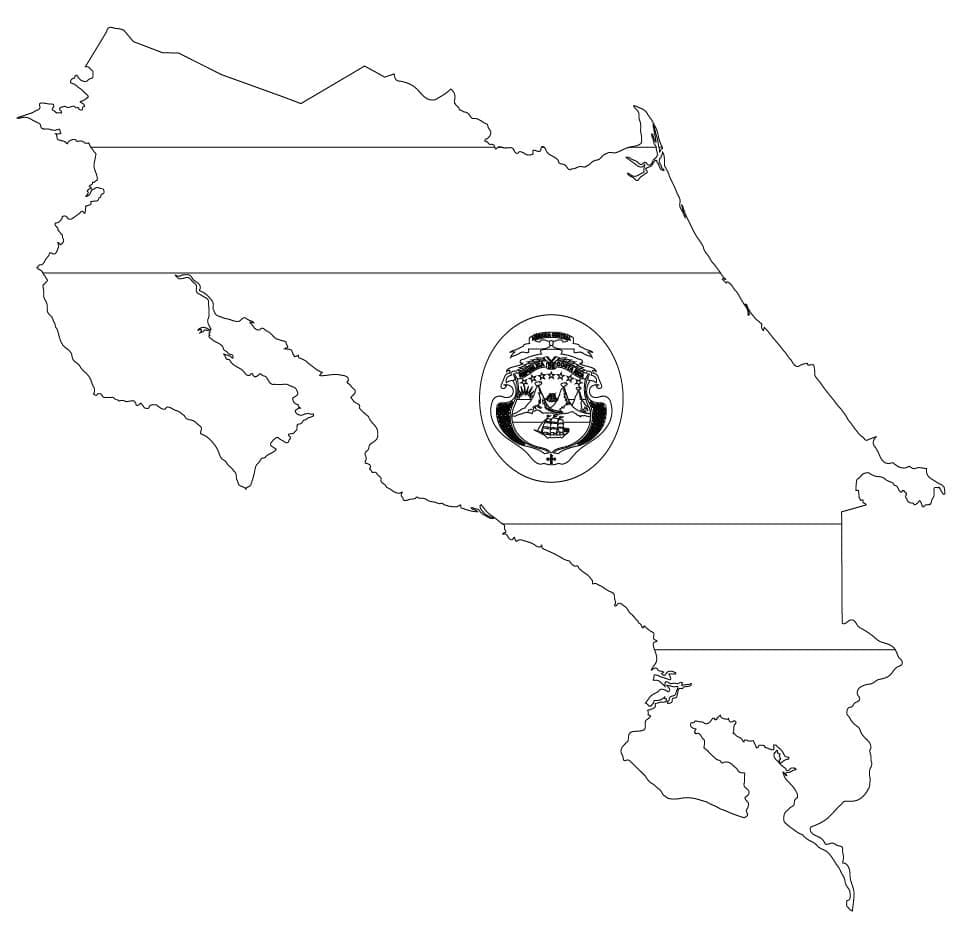 Free Printable Costa Rica Map Coloring Page Download Print Or 