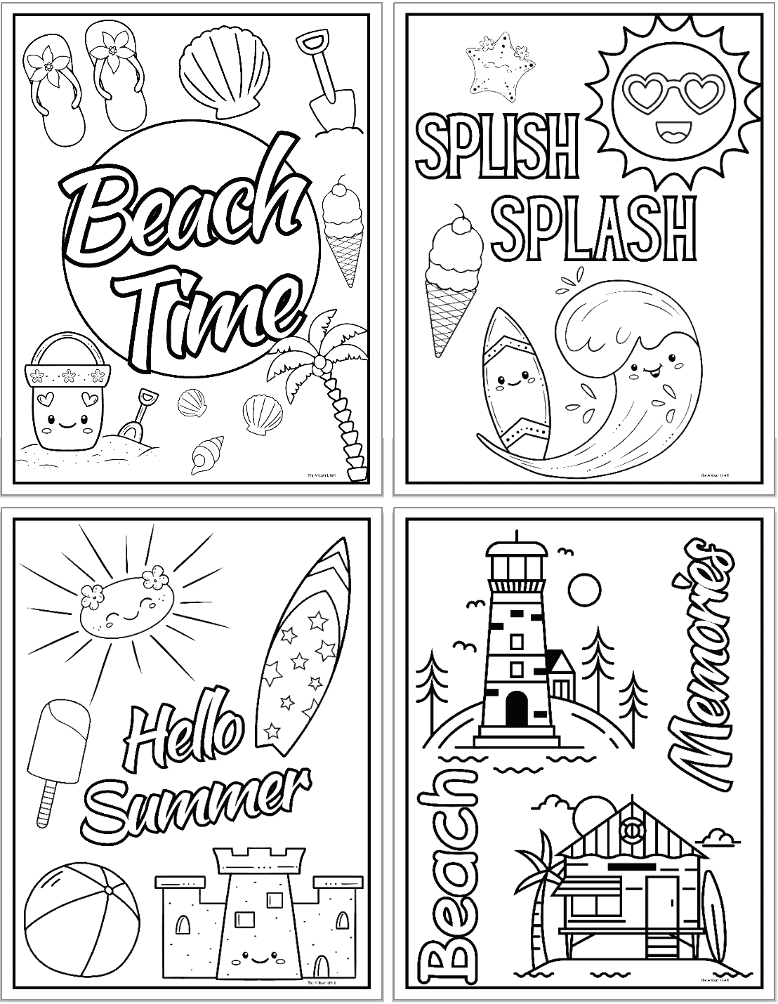 summer coloring sheets printable