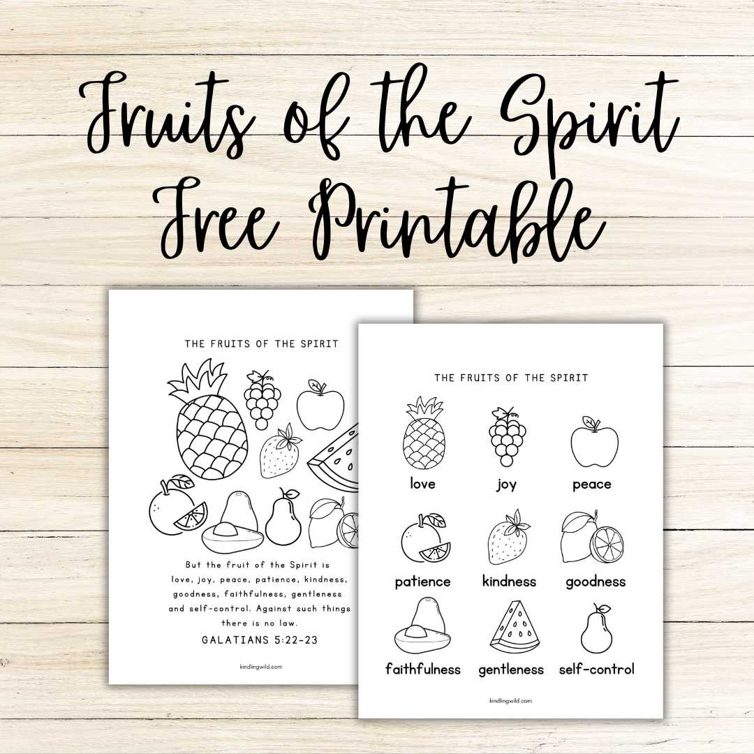 coloring pages of fruit of the spirit