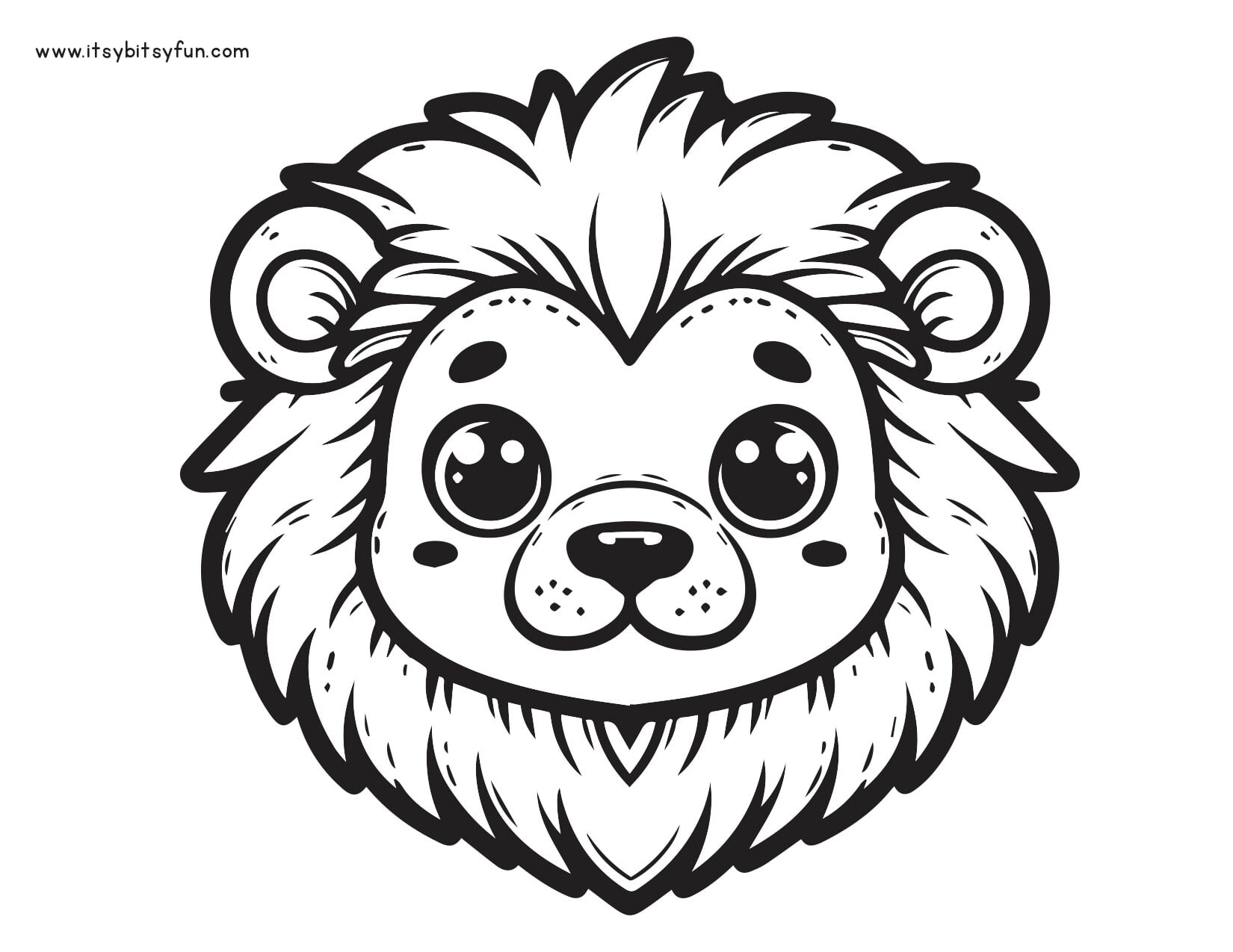 color a lion