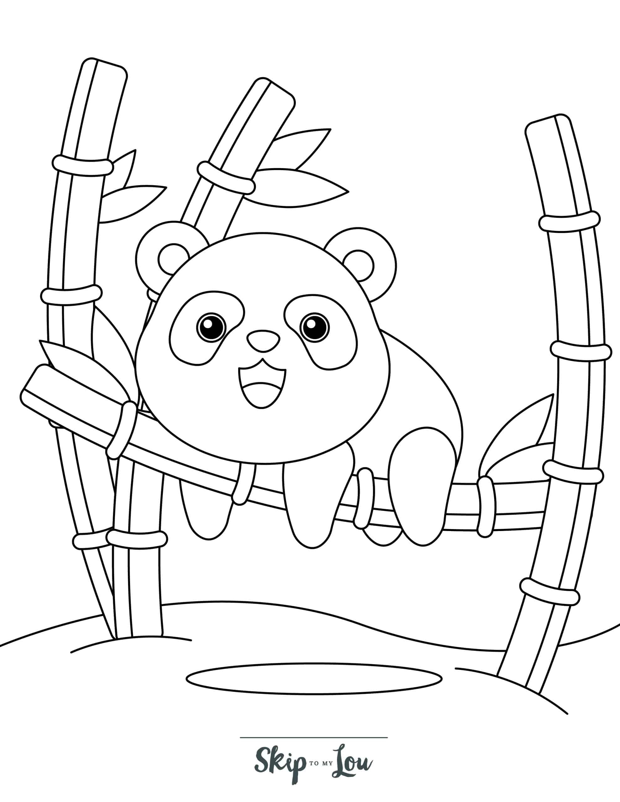 coloring pages cute panda