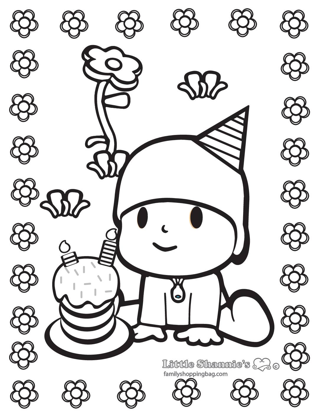 pocoyo pictures to color