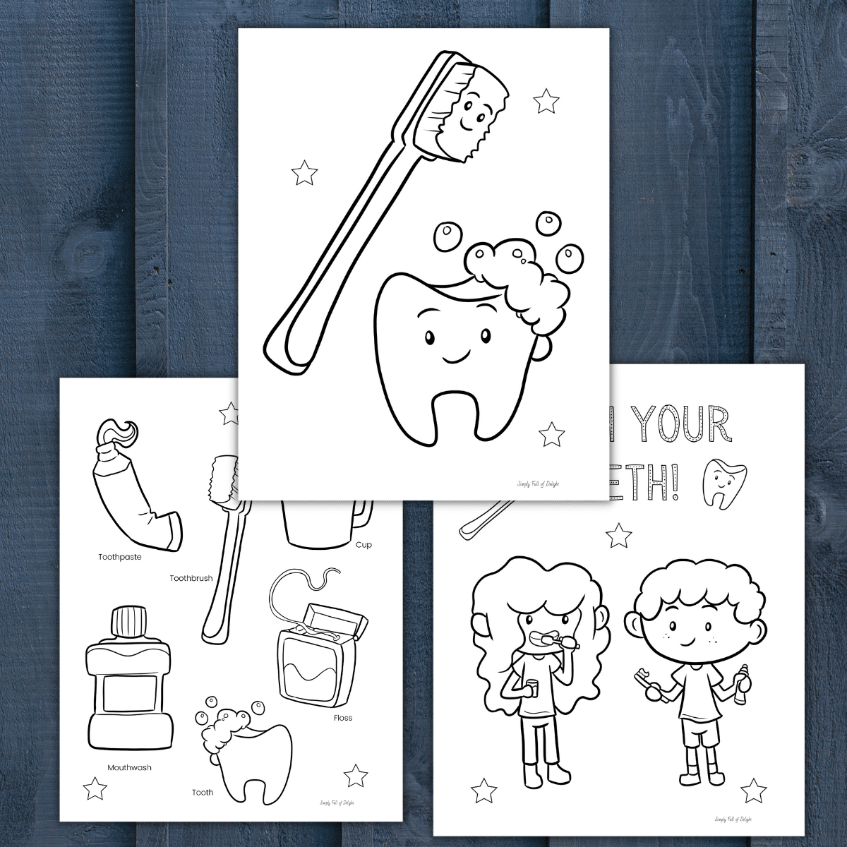 Free Printable Tooth Coloring Pages Dental Activity Simply 