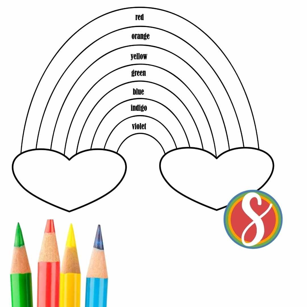 printable rainbow coloring page