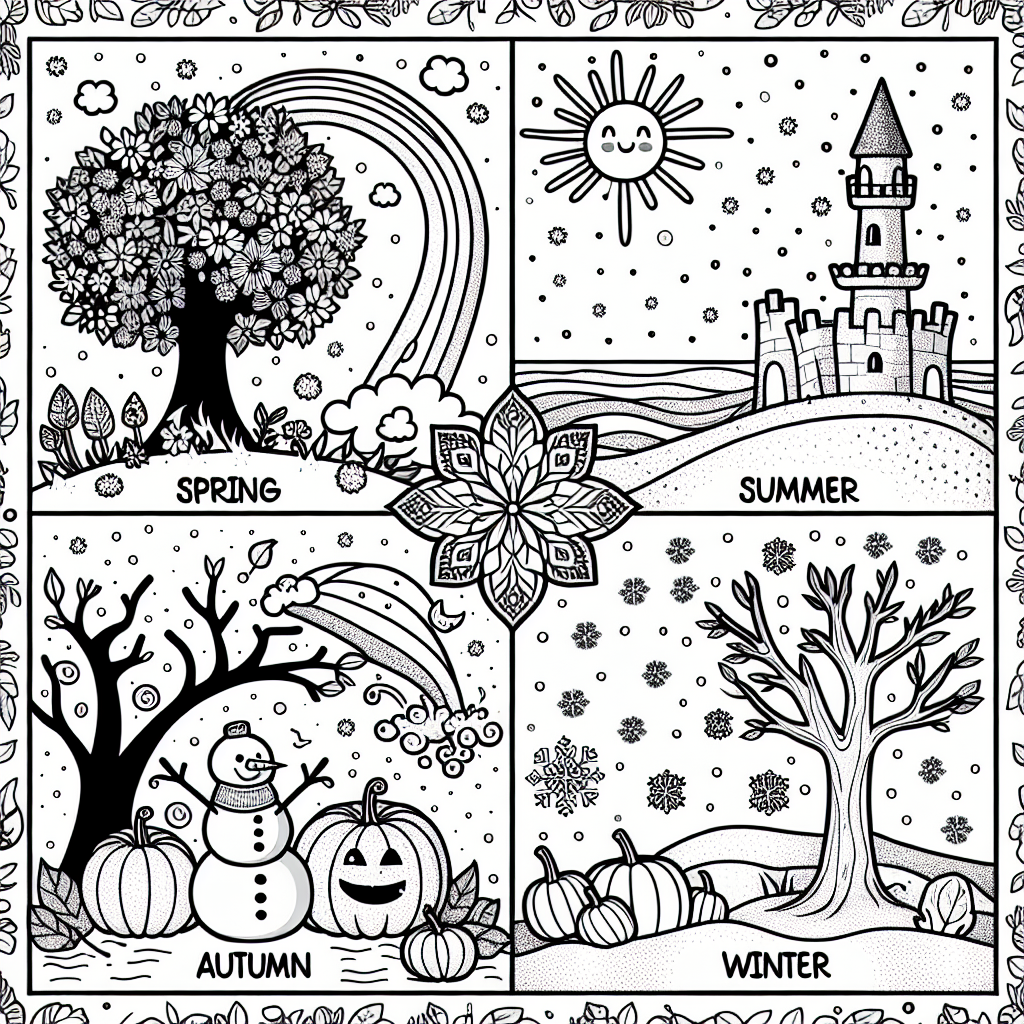 Free Season Color Book 14 Coloring Pages Explore The Magic Of 
