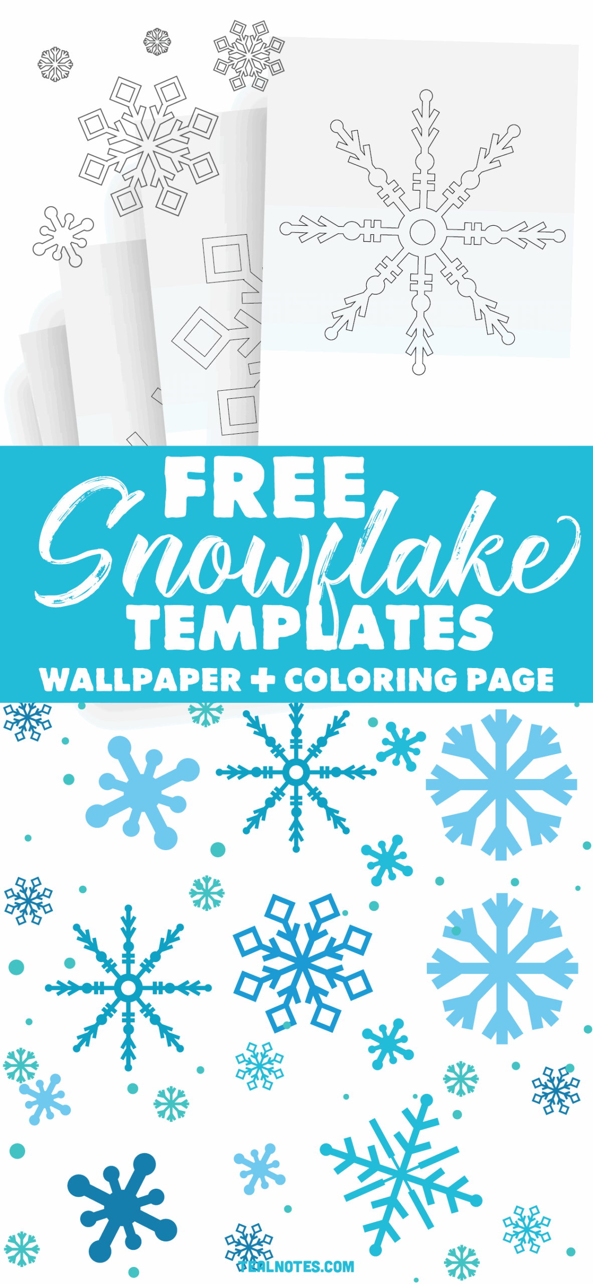 snowflake template to color