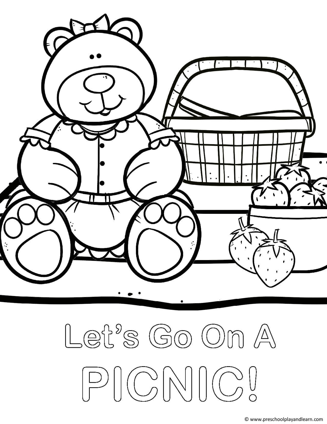 coloring picture of a teddy bear