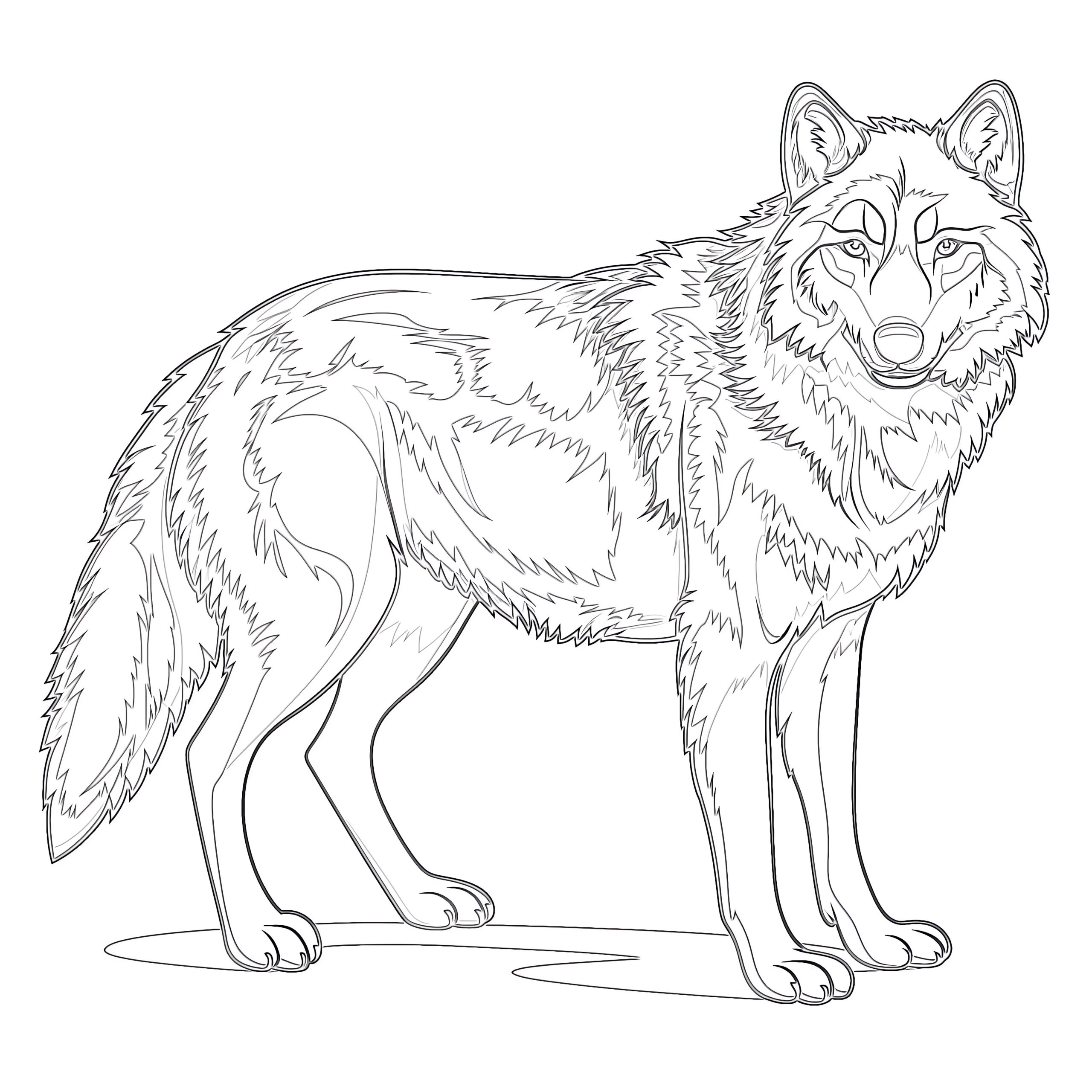 wolf pictures to color