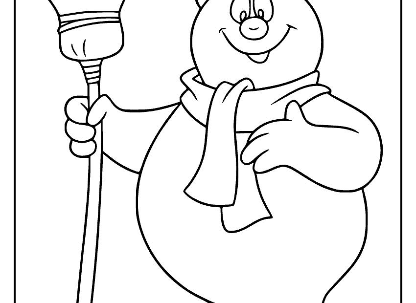 Frosty The Snowman Coloring Page Sketch Repo