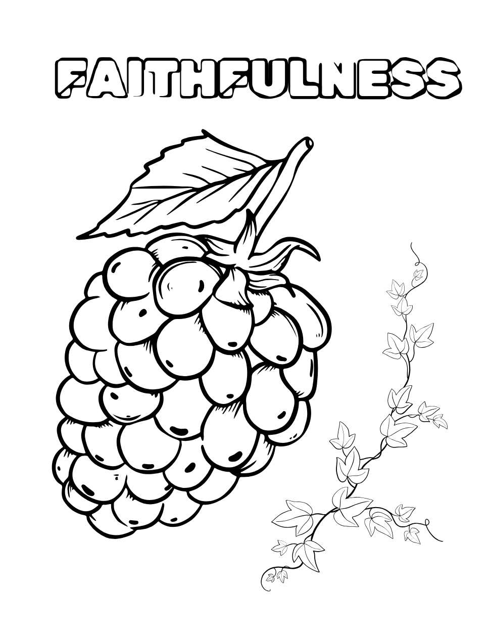 fruit of spirit coloring sheet