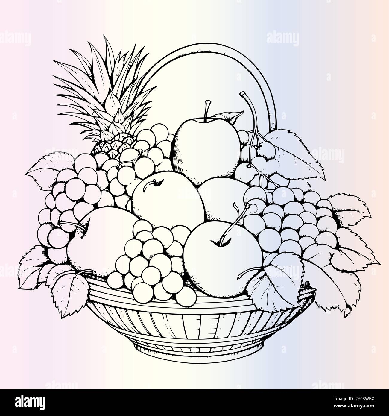 fruit picture to color