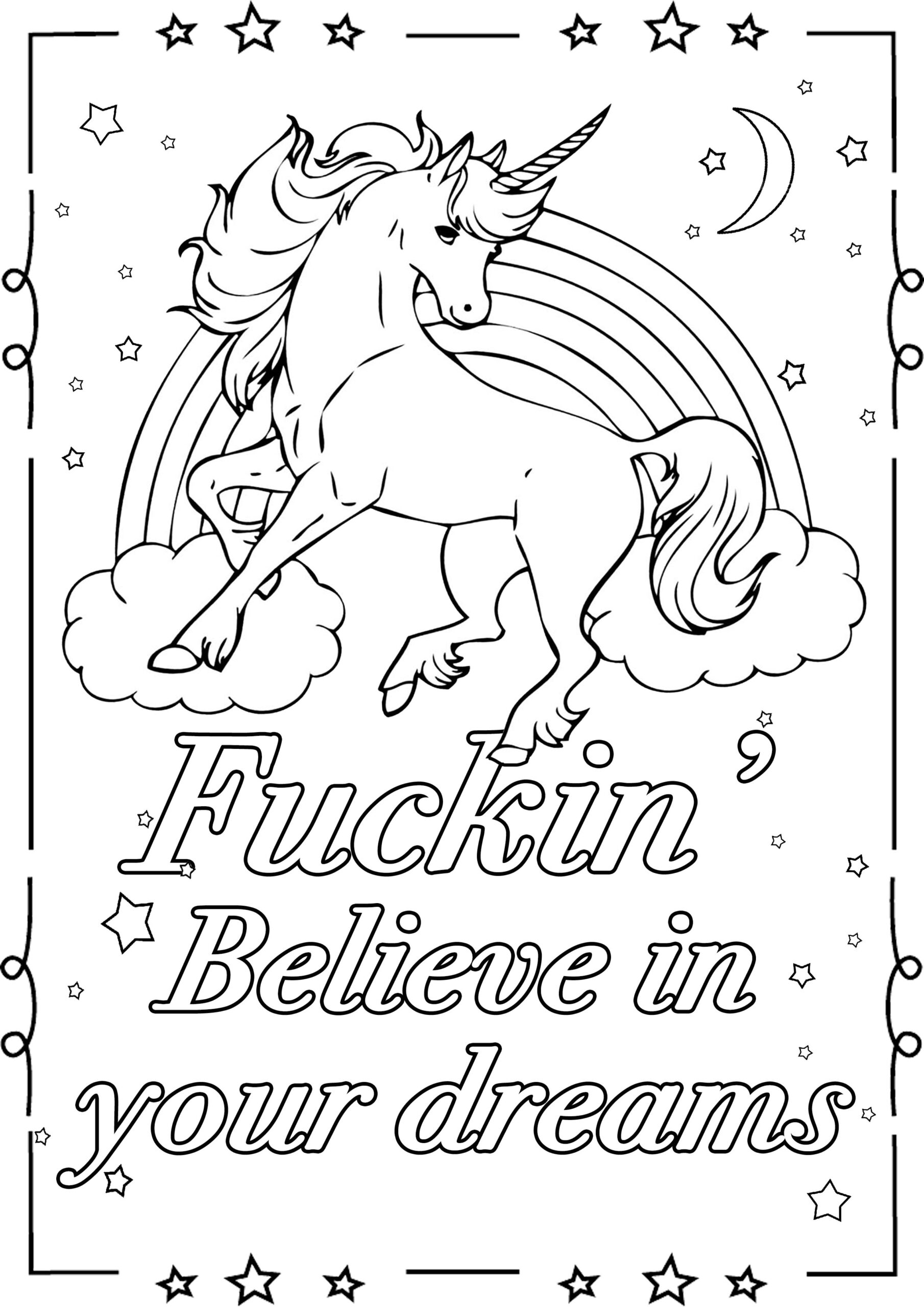 coloring pages swear words printable