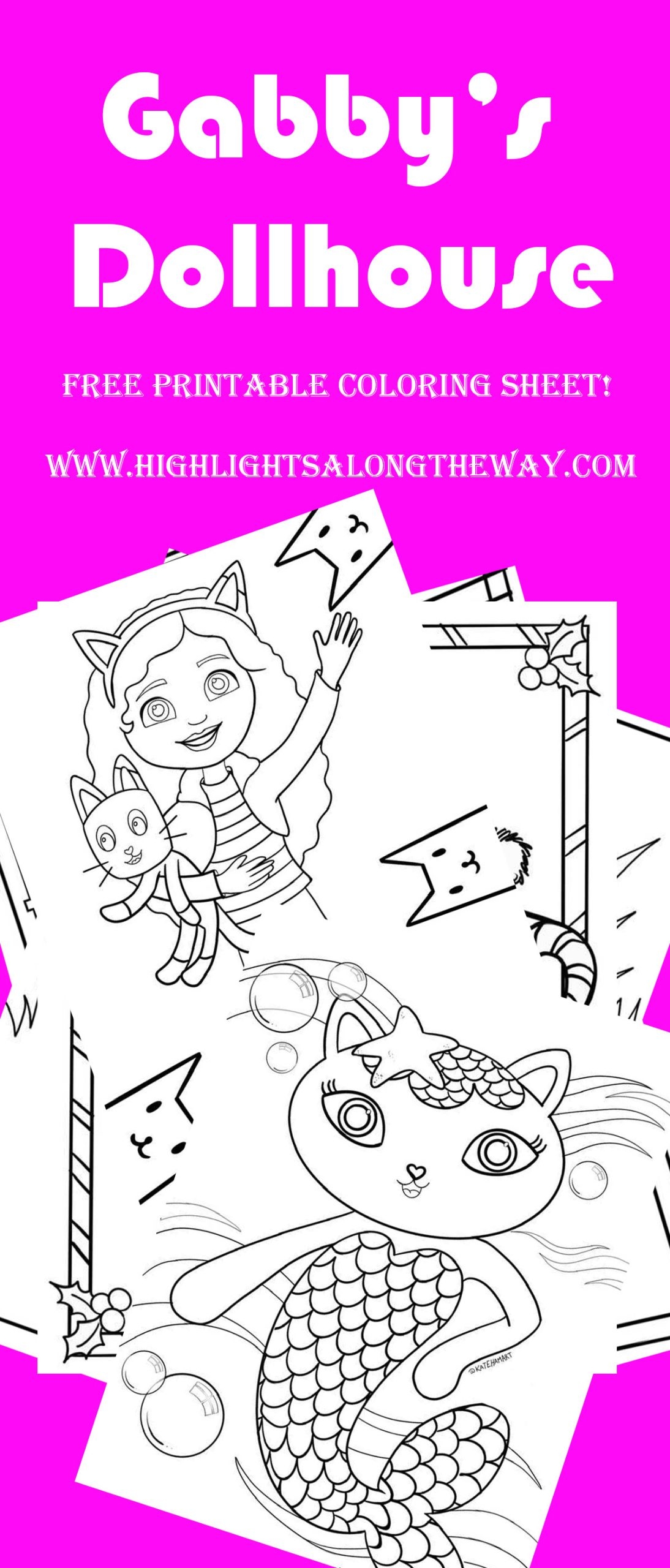 gabby cats coloring pages