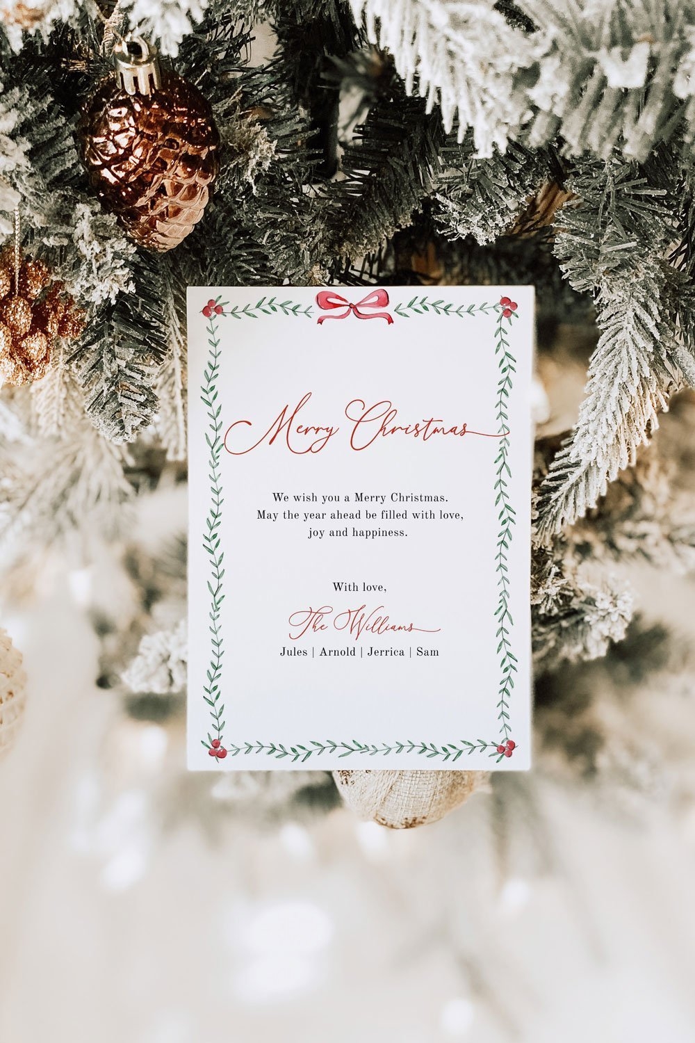printable holiday card
