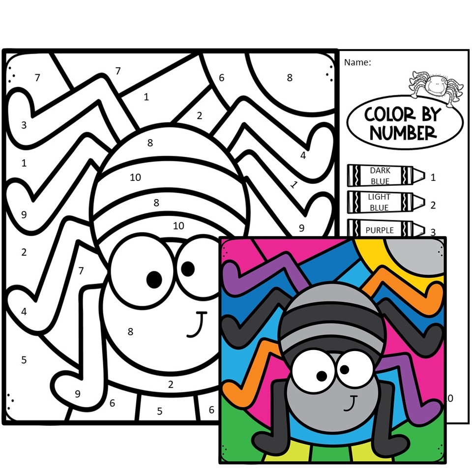 color by number worksheets math