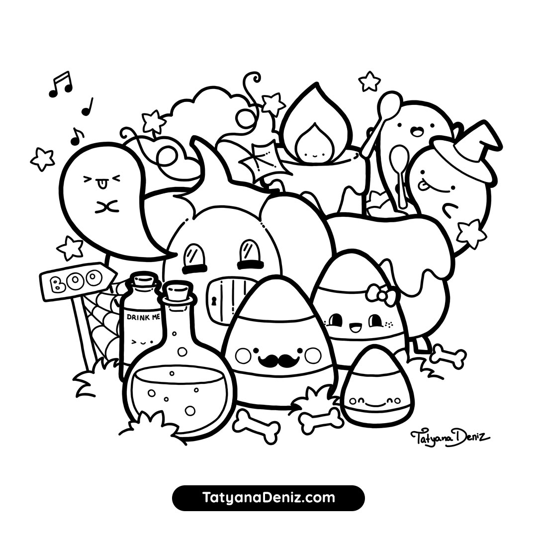 free halloween printables coloring pages