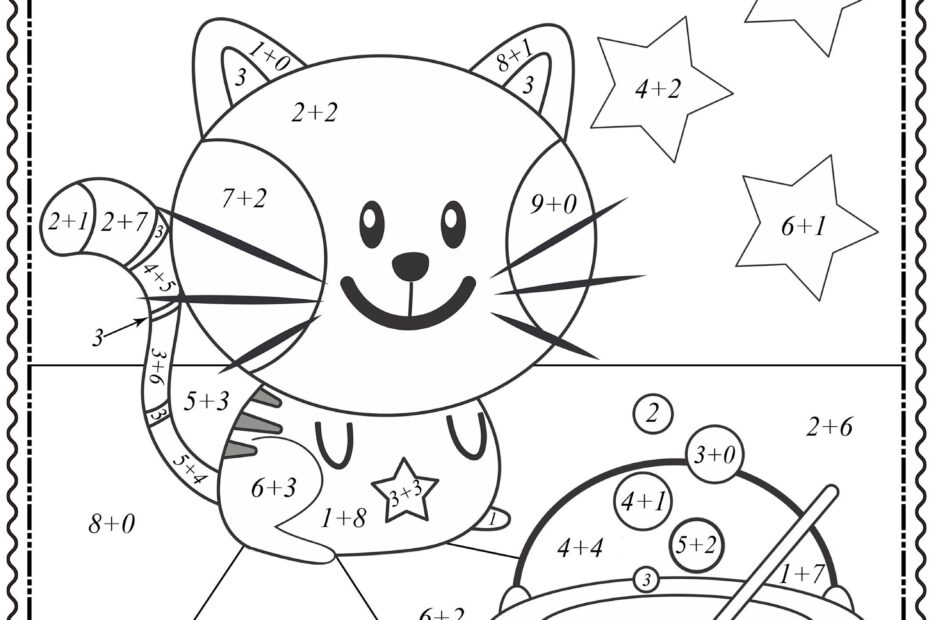 Halloween Math Color By Number Worksheets Etsy