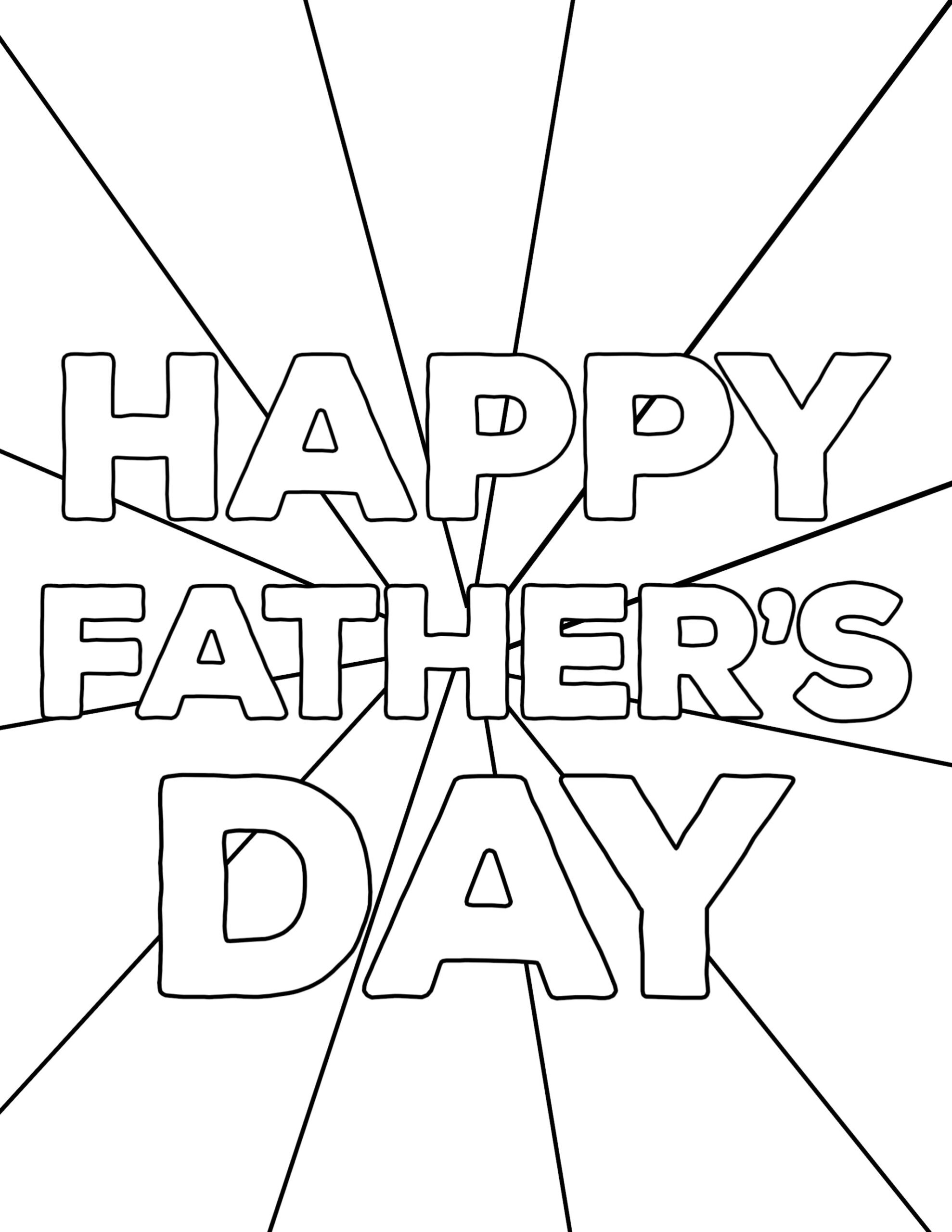 free printable coloring pages for father's day