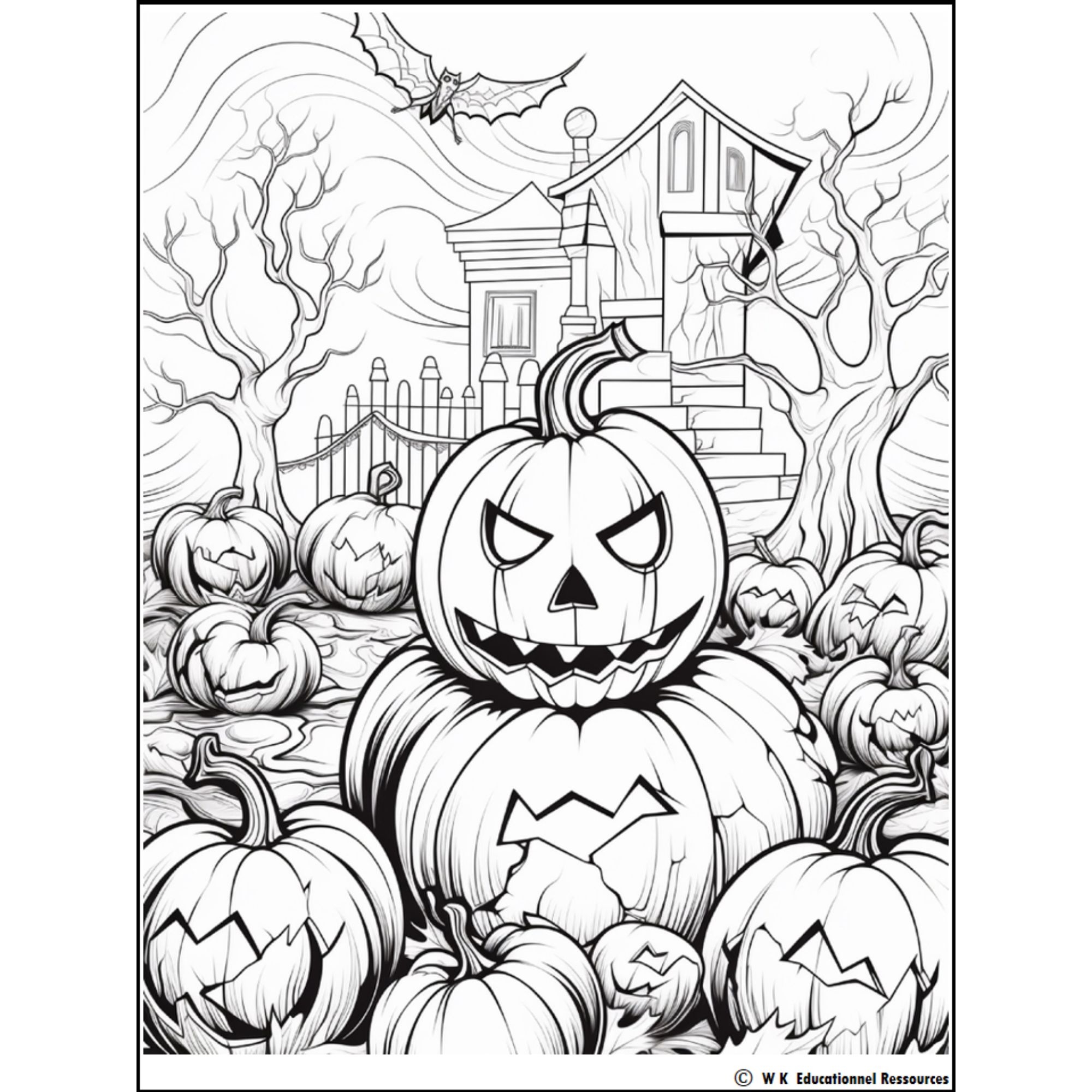happy halloween pictures to color