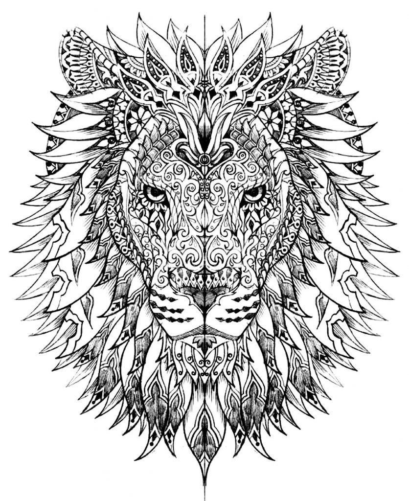 hard animal coloring pages