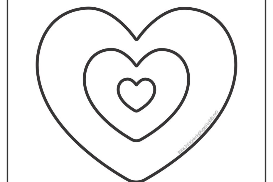 Heart Coloring Pages Cute Coloring Pages For Kids