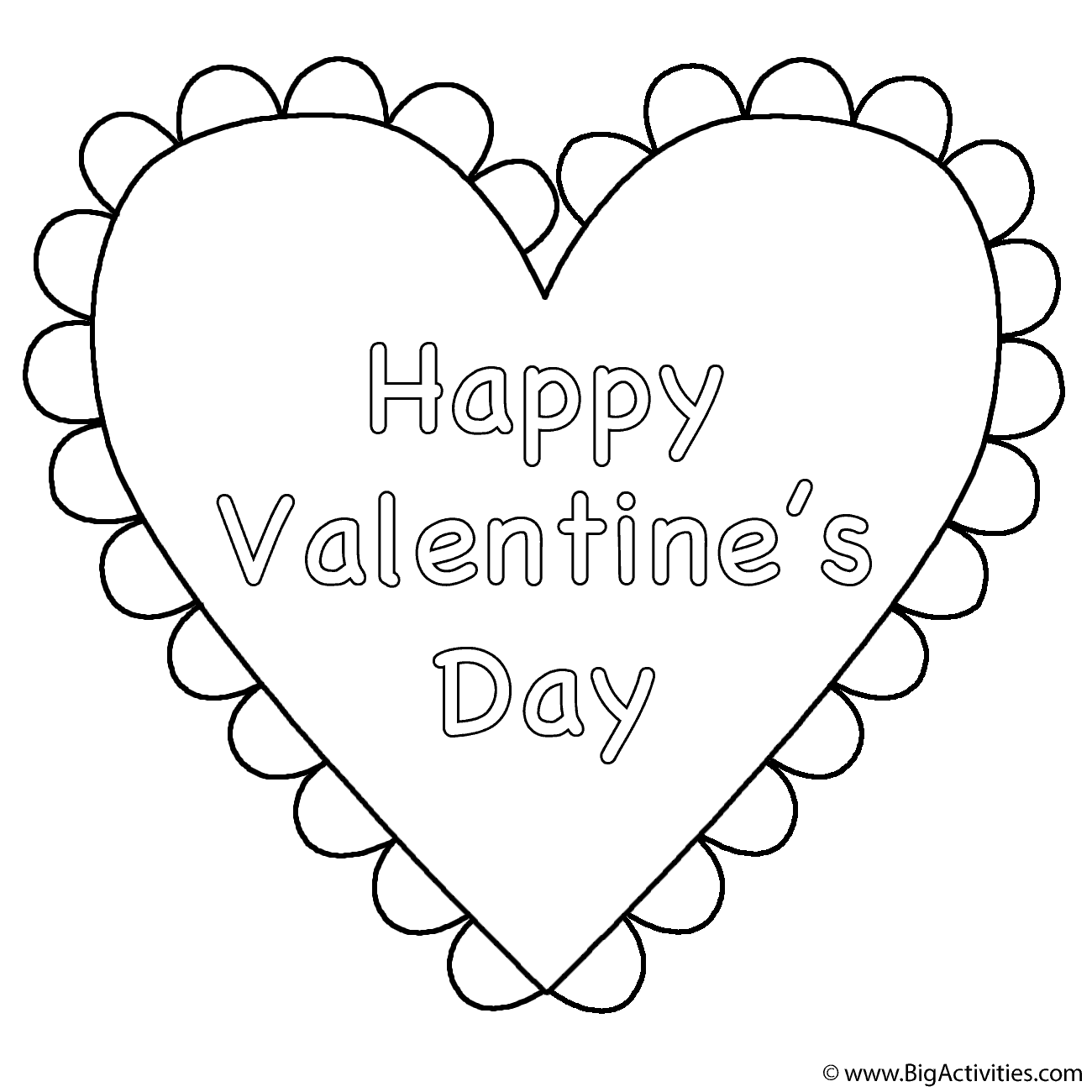 coloring pictures of valentines day