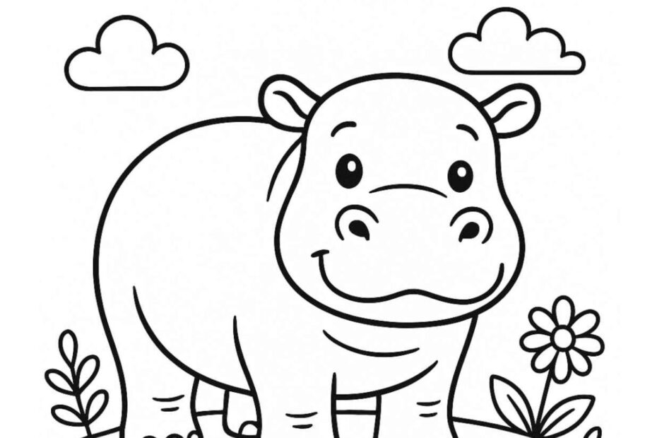 Hippo Coloring Pages Skip To My Lou