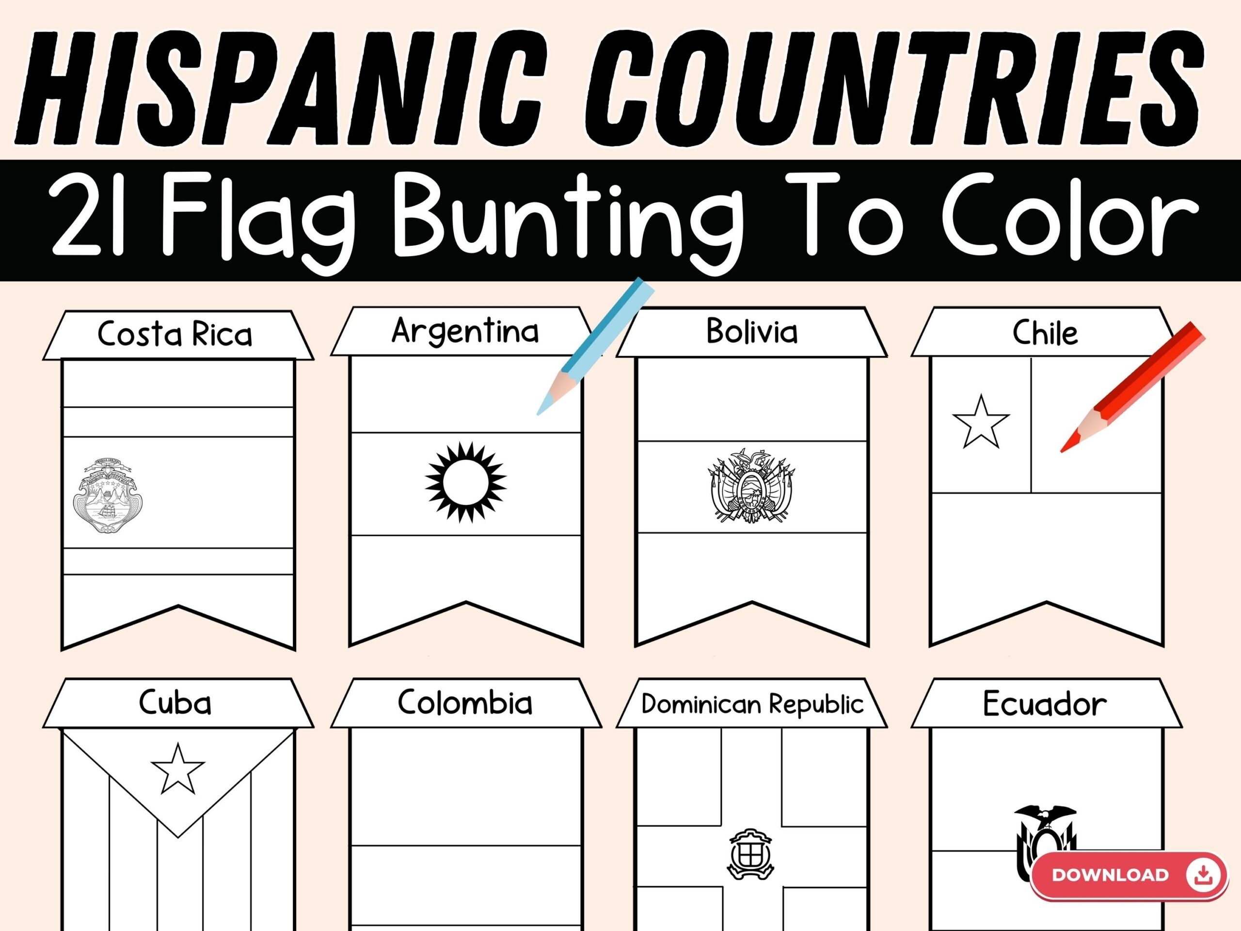 coloring country flags