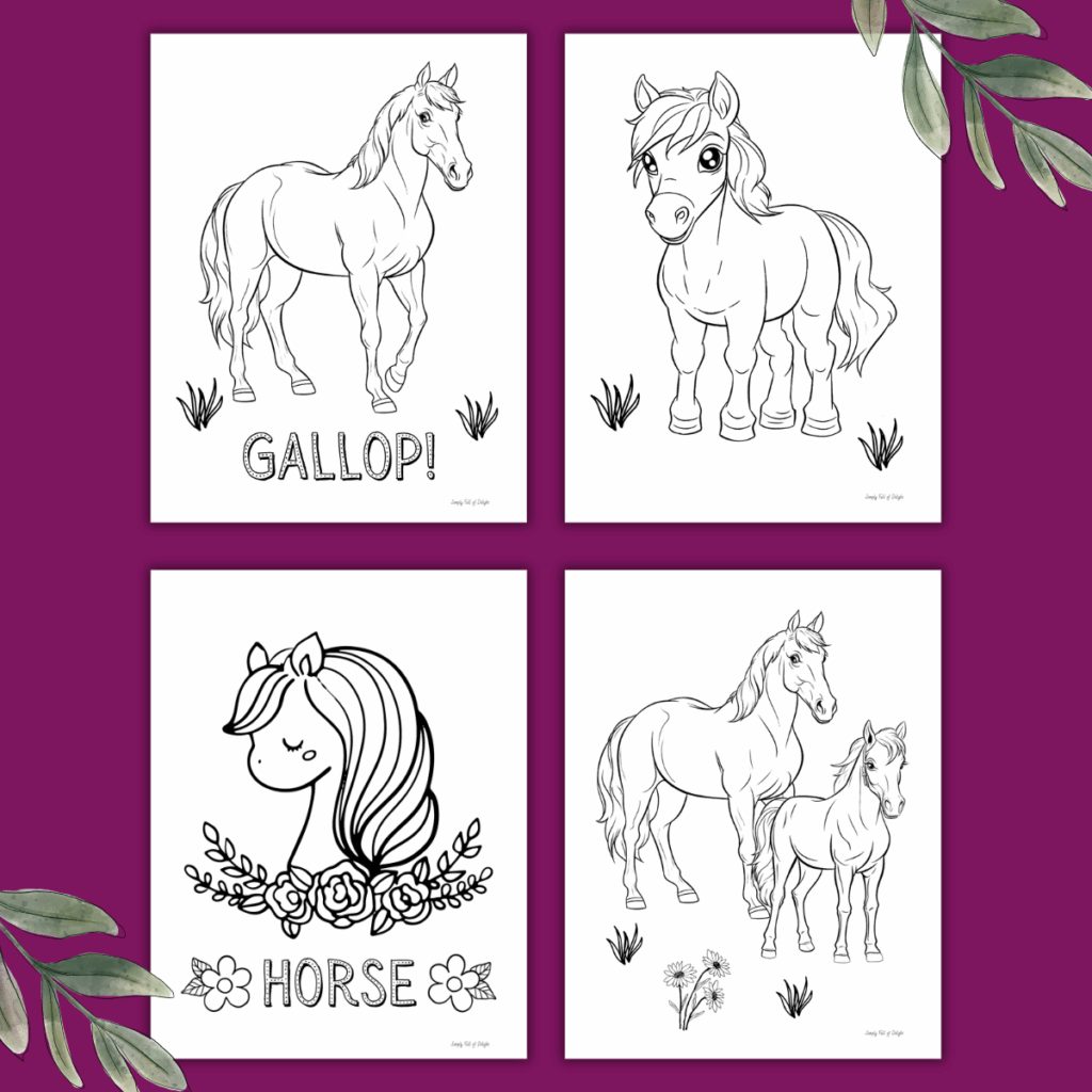 printable horse coloring page