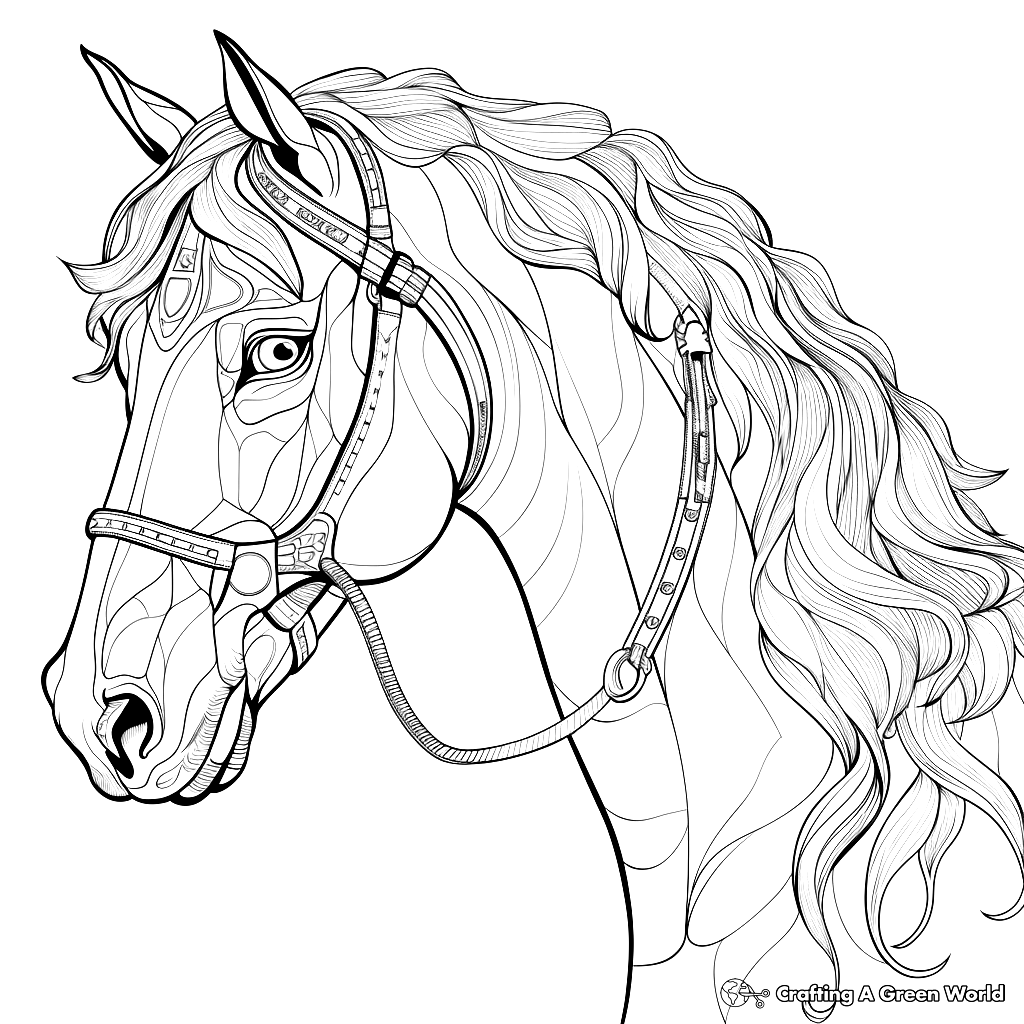 Horse Head Coloring Pages Free U0026 Printable 