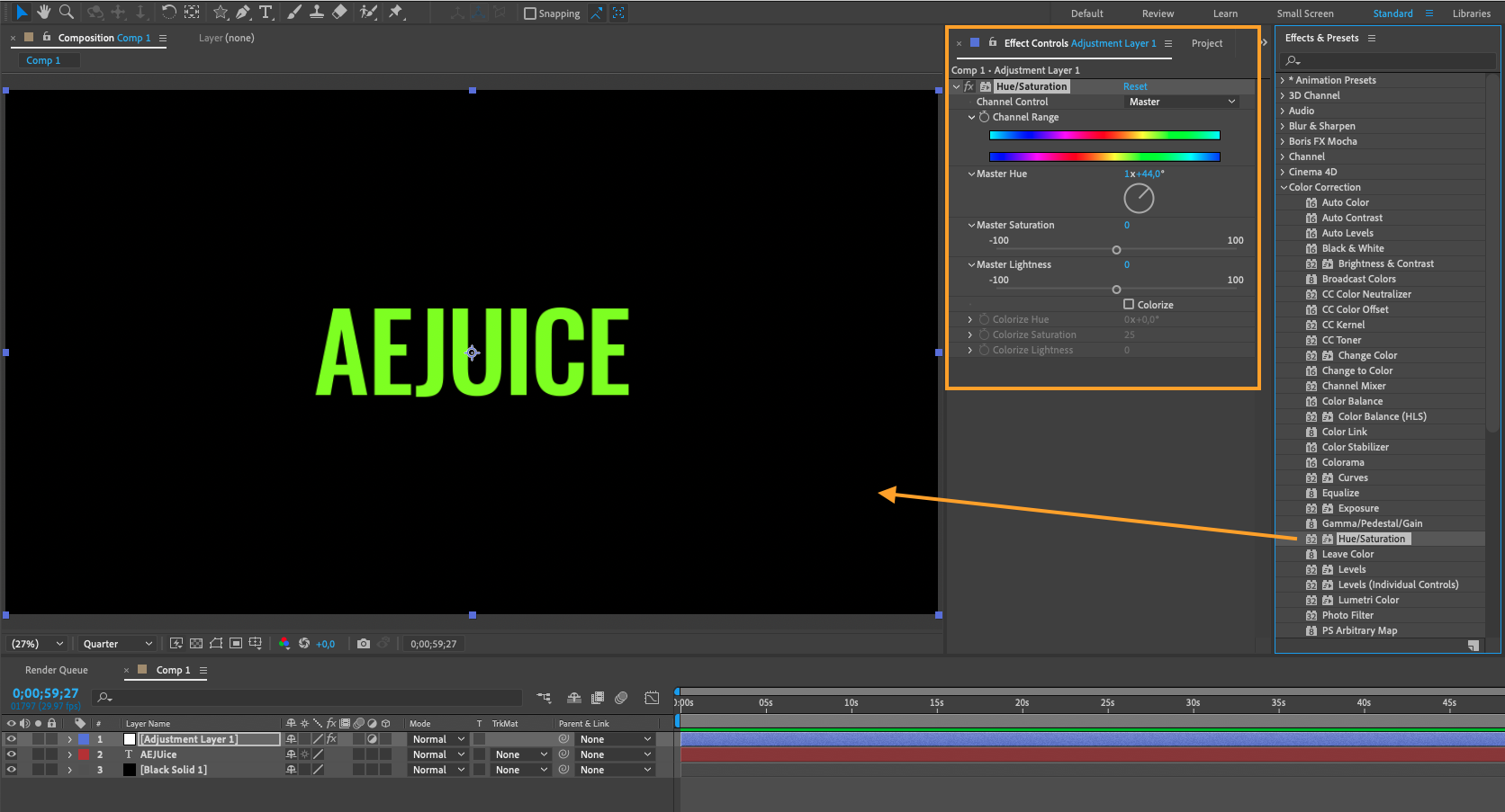 How To Change Color In After Effects Aejuice