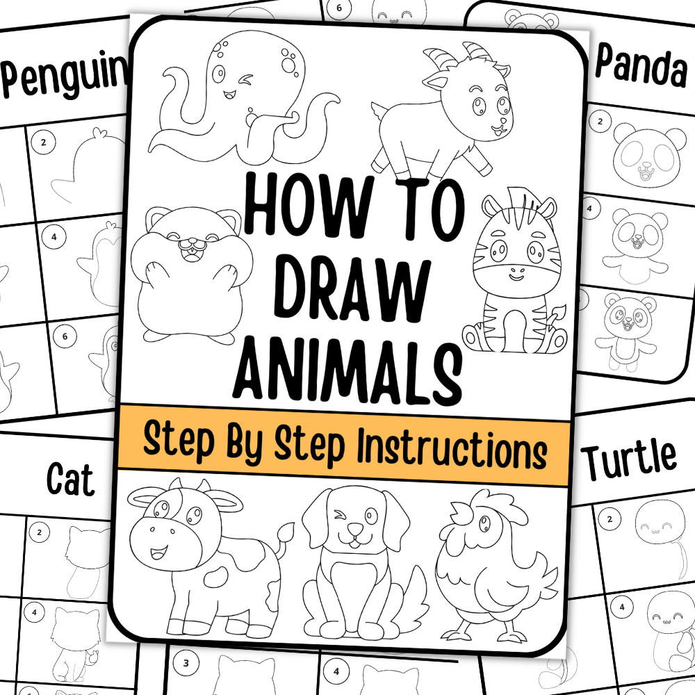 How To Draw Animals Step By Step Instructions Printable 