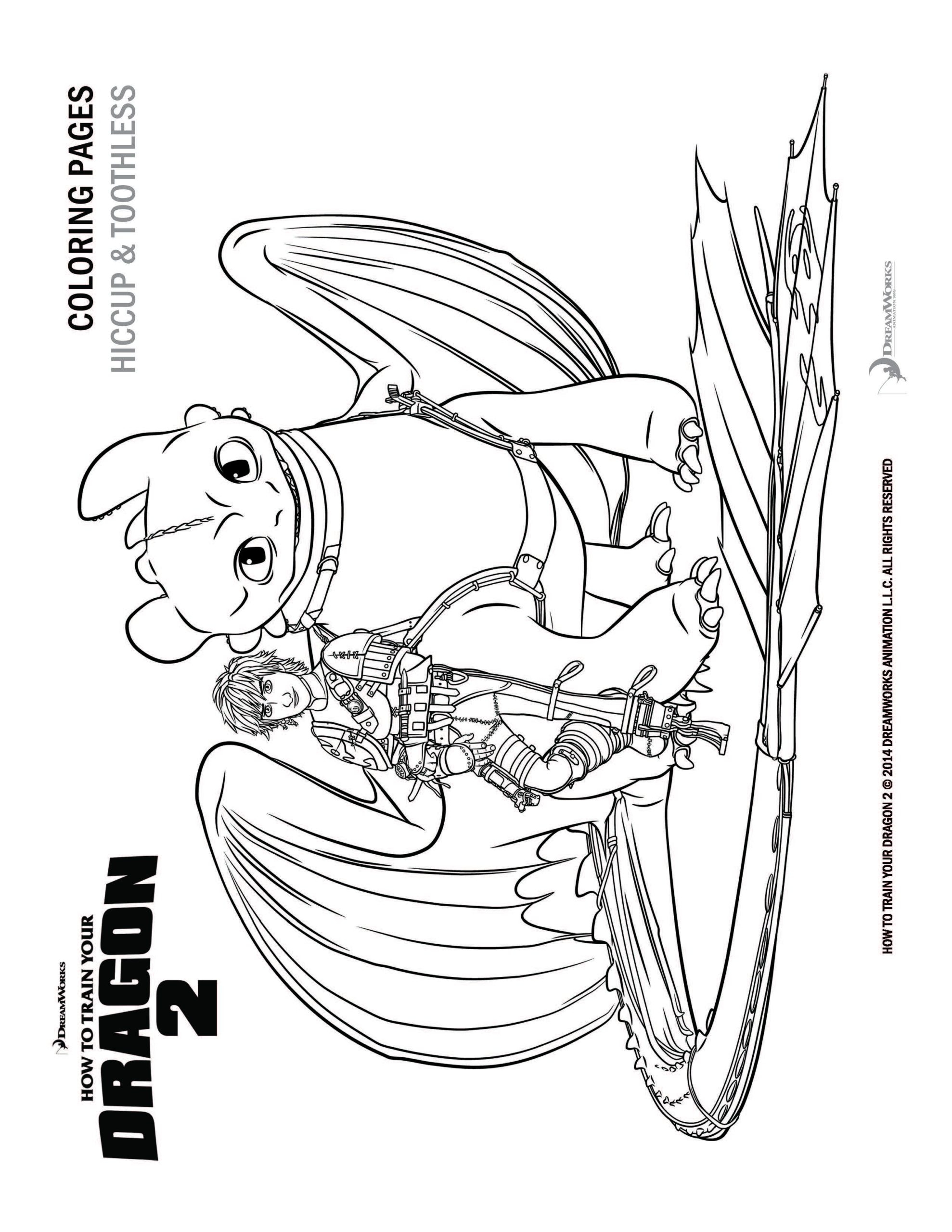toothless pictures to color