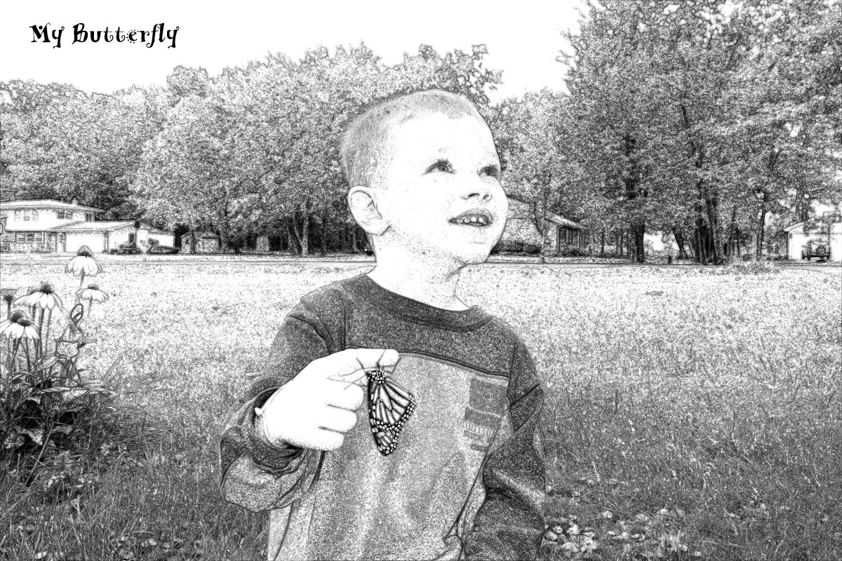 make a picture into a coloring page