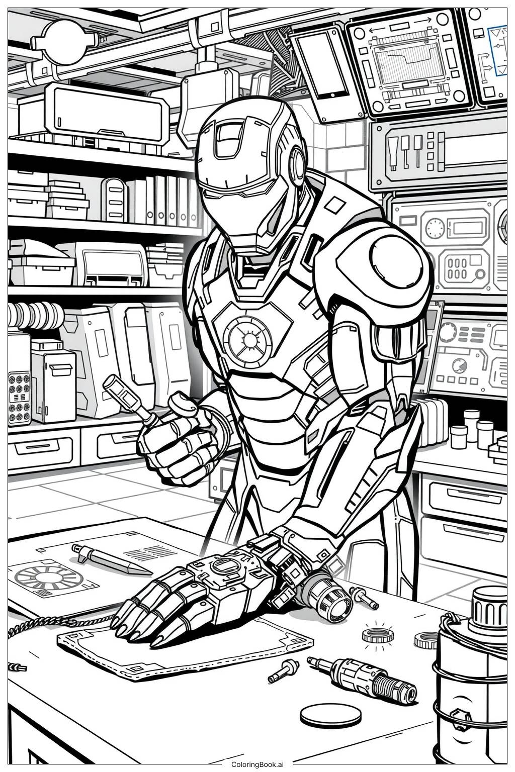 iron man printable coloring pages