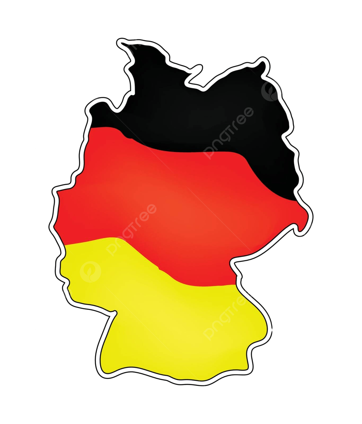 Isolated German Flag Colors Illustration Of Vector Symbolic Map Design For Germany On White Background Vector Template Download On Pngtree