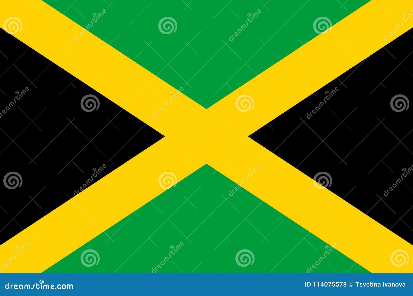 Jamaican National Flag Official Flag Of Jamaica Accurate Colors 