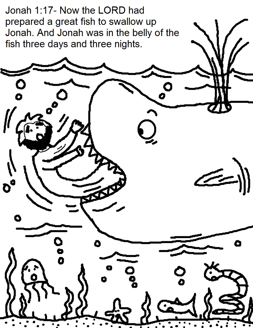 jonah and the whale color sheet